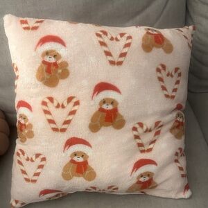 Festive Teddy Bear Pillow